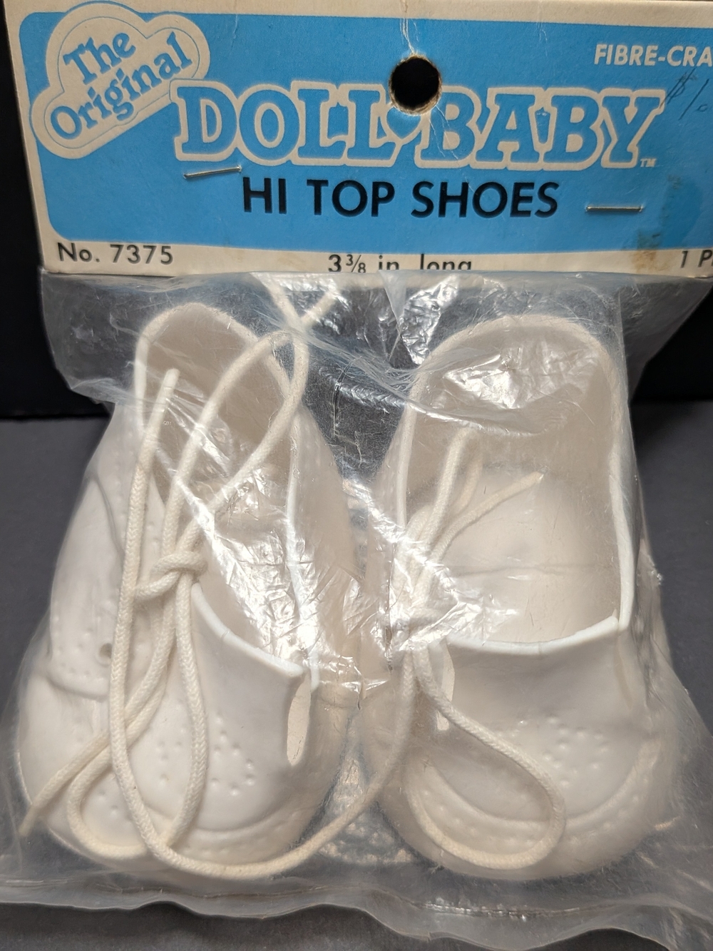 Vintage Cabbage Patch Kids Doll Lace Up Shoes Doll Baby, in package Fibre craft